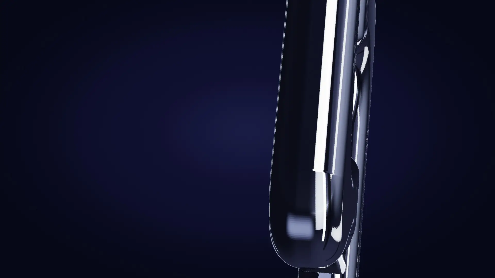 The Smartechor mark in polished chrome — a detail