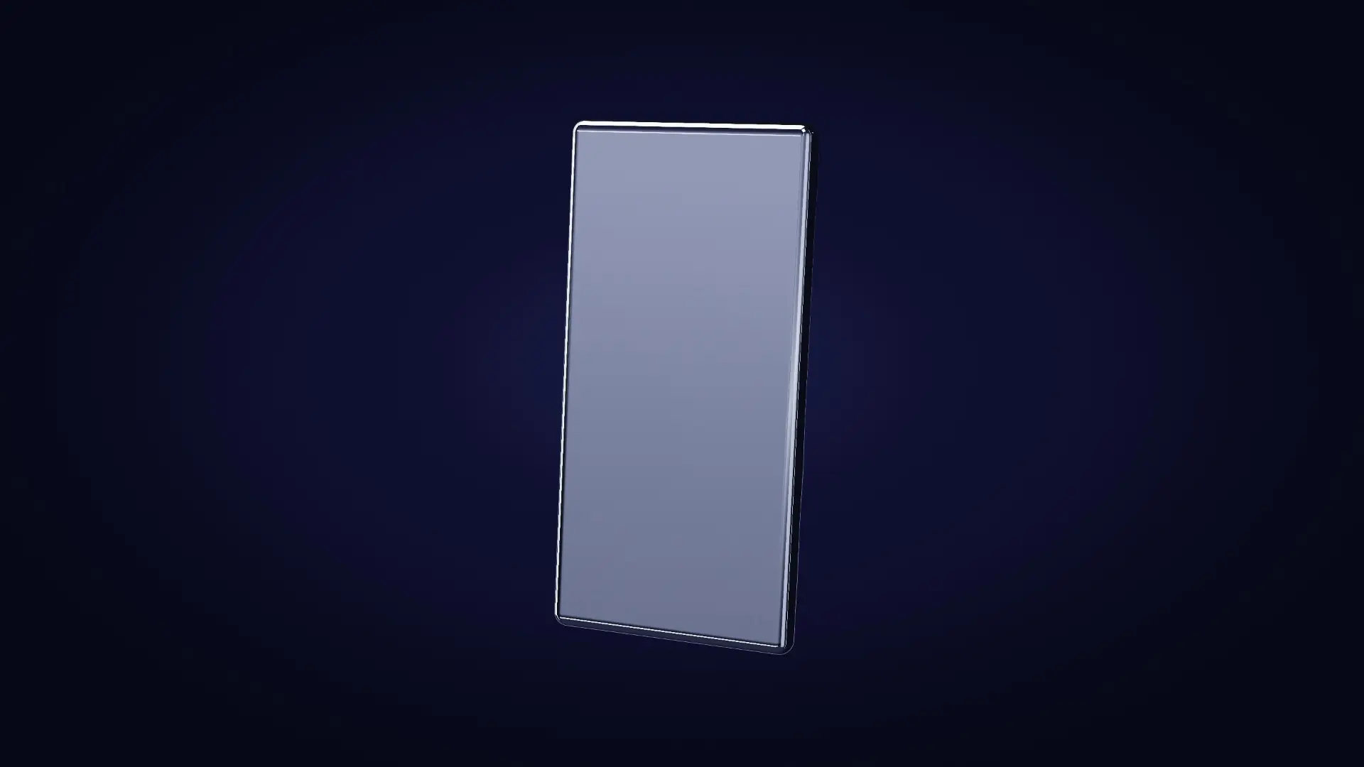 A chrome slab with a liquid surface — from the other side