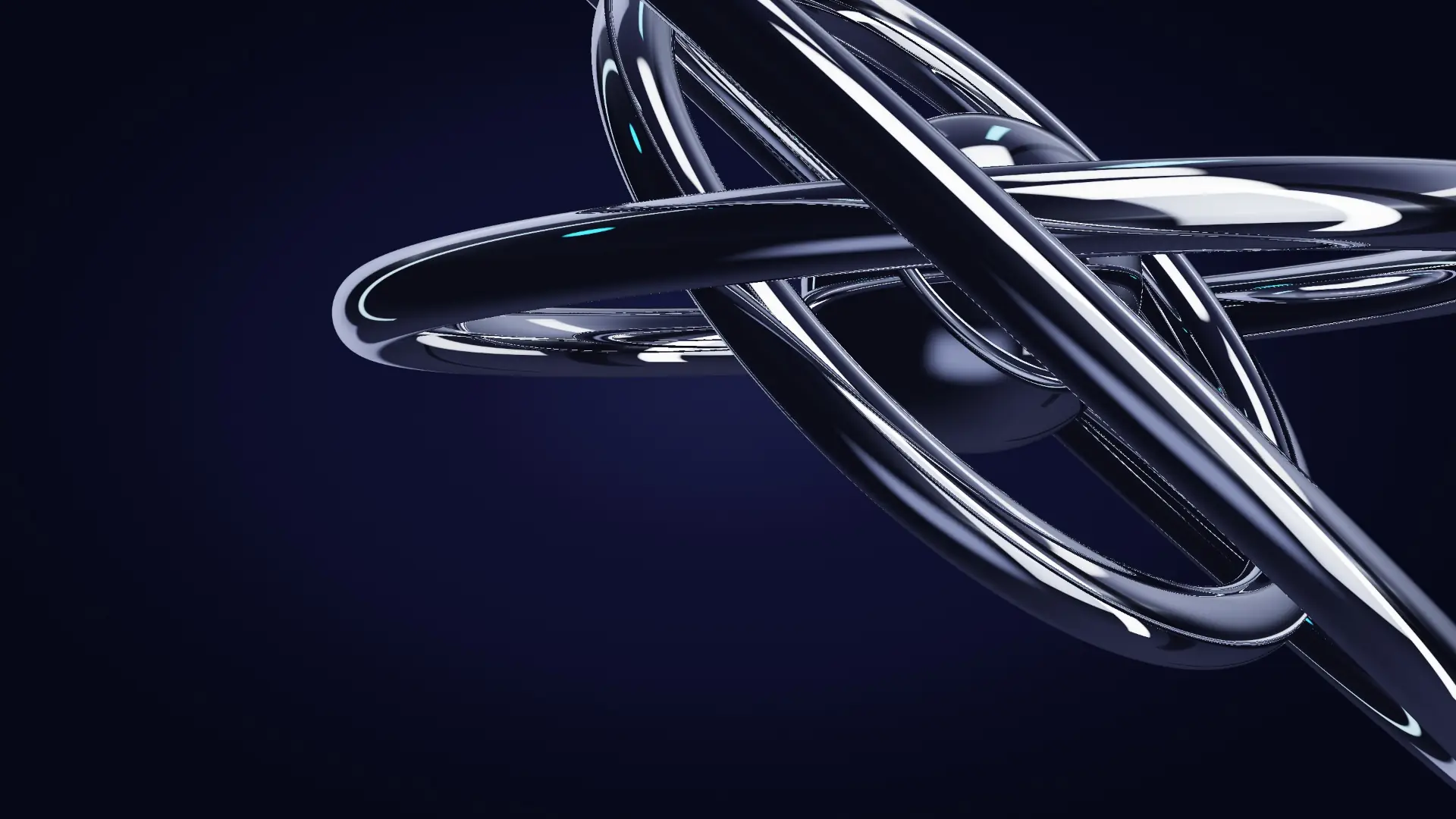 Three chrome rings aligning around a core — a detail