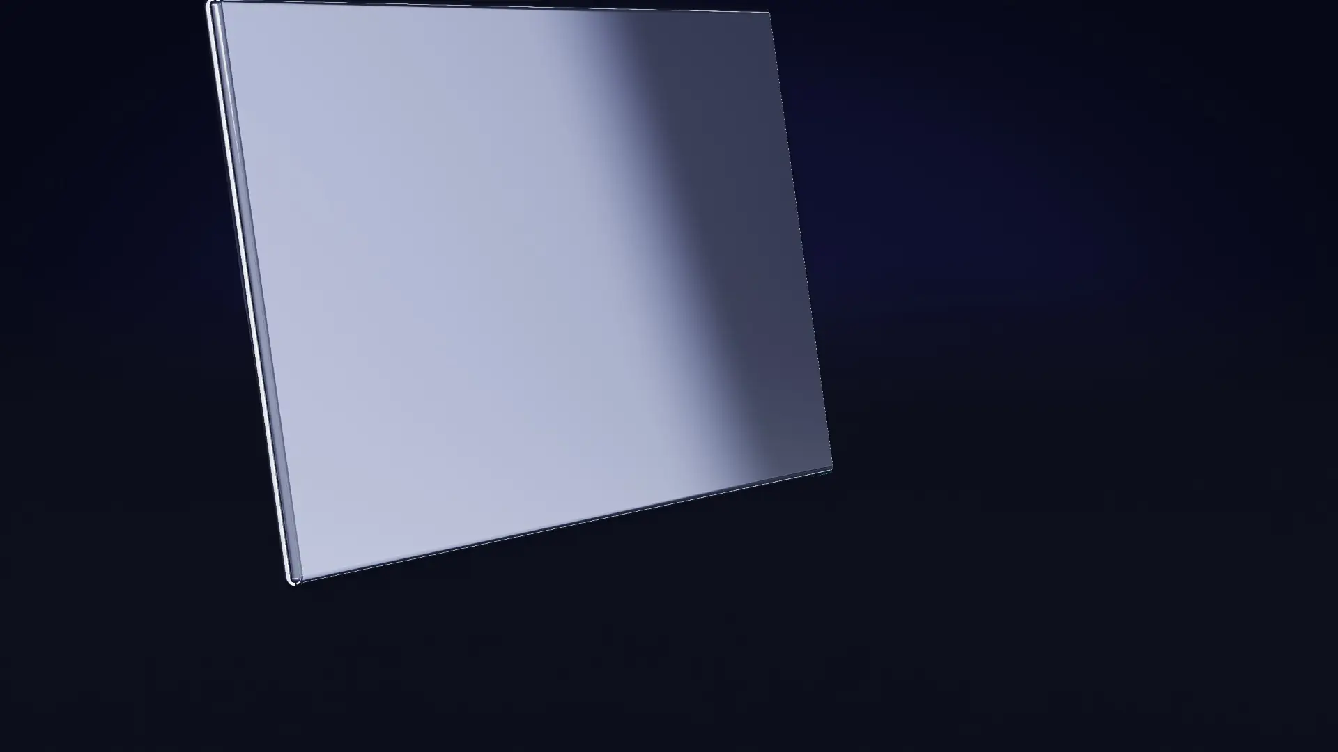 A chrome sheet over a mercury mirror — a close-up