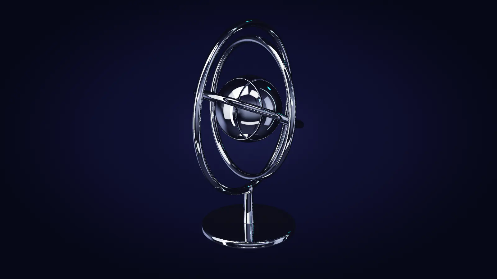 The gimbal rings from the side