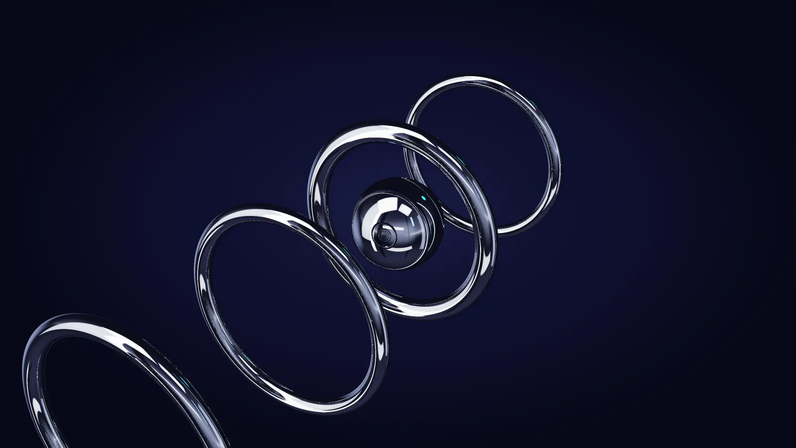 The drop at the fourth ring, almost a sphere