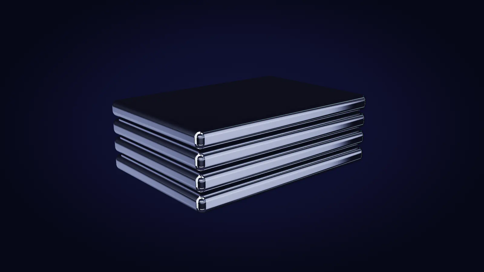 Four machined chrome layers locking into one monolith
